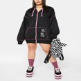 thumbnail image 3 of Ladies Hoodie  Skeleton/Skull Print Long Sleeve Sweatshirt Jacket, 3 of 9
