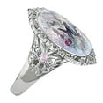 thumbnail image 6 of SPRING PARK Vintage Oval Cut Enamel Flower Butterfly Ring Wedding Promise Ring Engagement, 6 of 6