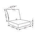 thumbnail image 2 of Donglin 43.5" x 23" Beige Square Deep-Seat Outdoor Seating Cushions (2 Pack), 2 of 2