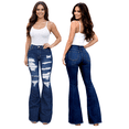 thumbnail image 4 of Jack David Women's Juniors 70s Trendy Flared Fitted Bell Bottom Denim Jeans, 4 of 6