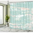 thumbnail image 5 of Ambesonne Modern Shower Curtain, Abstract Grunge Strokes Art, 69"Wx84"L, Seafoam Blush and White, 5 of 5