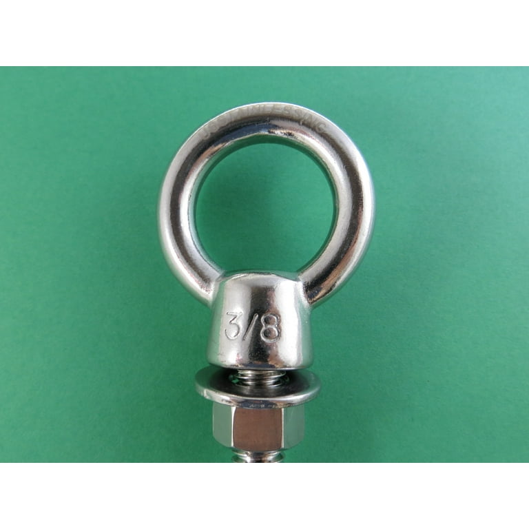 Stainless Steel 316 Lifting Eye Nut 3/8 UNC Marine Grade Pitch Of 16