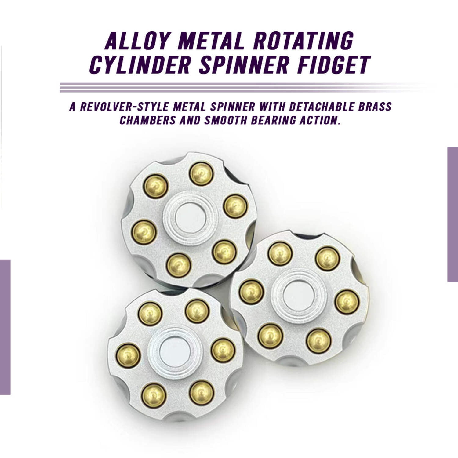 Metal Alloy Rotating Cylinder Spinner Fidget
