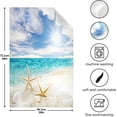 thumbnail image 5 of Starfish Shells Seaside Tea Towels Set of 1 Summer Holidays Kitchen Dish Cloth with Hanging Loop, 18"x28"Lint-Free Absorbent Towel for Kitchen Drying Wiping and Cleaning, 5 of 7