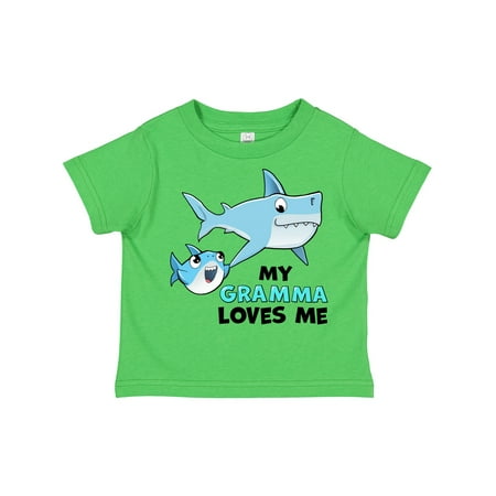 

Inktastic My Gramma Loves Me with Cute Sharks Gift Toddler Boy or Toddler Girl T-Shirt