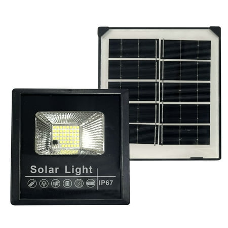 

Dcenta 25W Solar Powered Energy 44PCS LEDs Flood Light S-pot Lamp with Controller Sensitive Light Cotrol/ Controller Control/ 2 Modes Effects/ Dimmable Brightness Adjustable/ 3&5&8H Timming T-ime