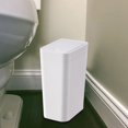 thumbnail image 6 of Narrow Slit Design Garbage Can for Bathroom - White Rectangular Storage Bucket for Living Room, Space-Saving Waste Bin - White, 6 of 8