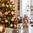 thumbnail image 4 of 2026 Christmas Indoor Home Decor 62PCS Champagne Gold Christmas Ball Ornaments Set Shatterproof Xmas Tree Decorations Baubles With Snowflake Leaf Cones, 4 of 7