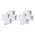 thumbnail image 1 of 8 Pieces Blind Brackets 2 Inch Low Profile Box Mounting Bracket for Headrail (White), 1 of 7