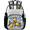 Multicolor 3, variant on Vintage Flowers Clear Backpack for Stadium Events, Spring Retro Floral Transparent Plastic Bag for Games, Security Checks, Festivals, Concerts