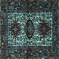 thumbnail image 1 of Ahgly Company Indoor Square Persian Light Blue Traditional Area Rugs, 4' Square, 1 of 4