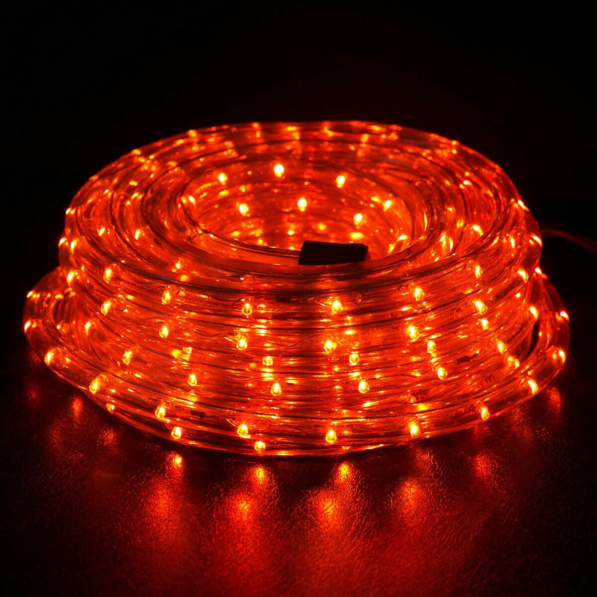 WYZworks 100 feet LED Rope Lighting (ORANGE) Cool White, Warm White, RGB, Green, Blue, Red, Orange Spool Option- Christmas Holiday Decoration Light | UL Certified Safety Fuse Included