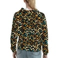 thumbnail image 7 of Cauagu Teal Leopard for Women's Hooded Sweatshirts Pullover Hoodie for Women Fall Workout Sweat Long Sleeve Preppy Sweatshirts-Medium, 7 of 7