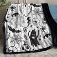 thumbnail image 5 of Halloween DIY Coloring Blanket, Soft Sherpa Throw for Adults, Reusable Doodle Art Blanket, Cozy Creative Home Activity Without Markers (Color#1) 33x27x6cm, 5 of 5