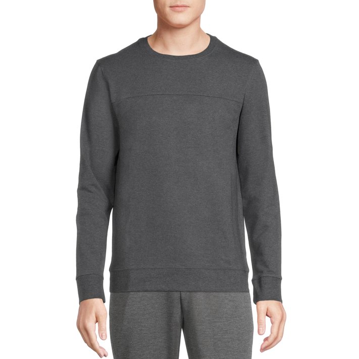 Athletic Works Men's and Big Men's French Terry Crewneck Sweatshirt, up