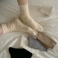 thumbnail image 2 of Calcetines de otoño-invierno para mujer, de tubo medio hasta el tobillo, gruesos, de punto, de alta elasticidad, de color sólido, suaves, cálidos, antideslizantes, sin olor, calcetines deportivos de, 2 of 8