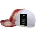 thumbnail image 3 of Decky 6017 6 Panel Mid Profile Structured Plaid Trucker Hat-117/White, 3 of 6