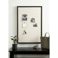 thumbnail image 6 of Kate and Laurel Oakhurst Rectangle Framed Linen Fabric Pinboard, 24 x 36, Distressed Black, Traditional Decorative Bulletin Board with Stepped Profile and Lightly Distressed Finish, 6 of 7