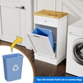 thumbnail image 4 of GETYES Single Tilt Out Trash Cabinet, Wooden 10 Gallon Recycling Cabinet, White, 4 of 8