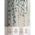 thumbnail image 6 of Teal Green Eucalyptus Leaves Sheer Curtains 84 Inch Length 2 Panels Set, Spring Plants Country Beige Voile Window Treatment Rod Pocket Curtains Sheers Drapes for Bedroom/Living Room/Kitchen 52"x84"x2, 6 of 7