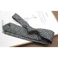 thumbnail image 2 of Yongchuantie 3.15-inch men's high-quality blue flower pattern formal business banquet Tie, 2 of 6