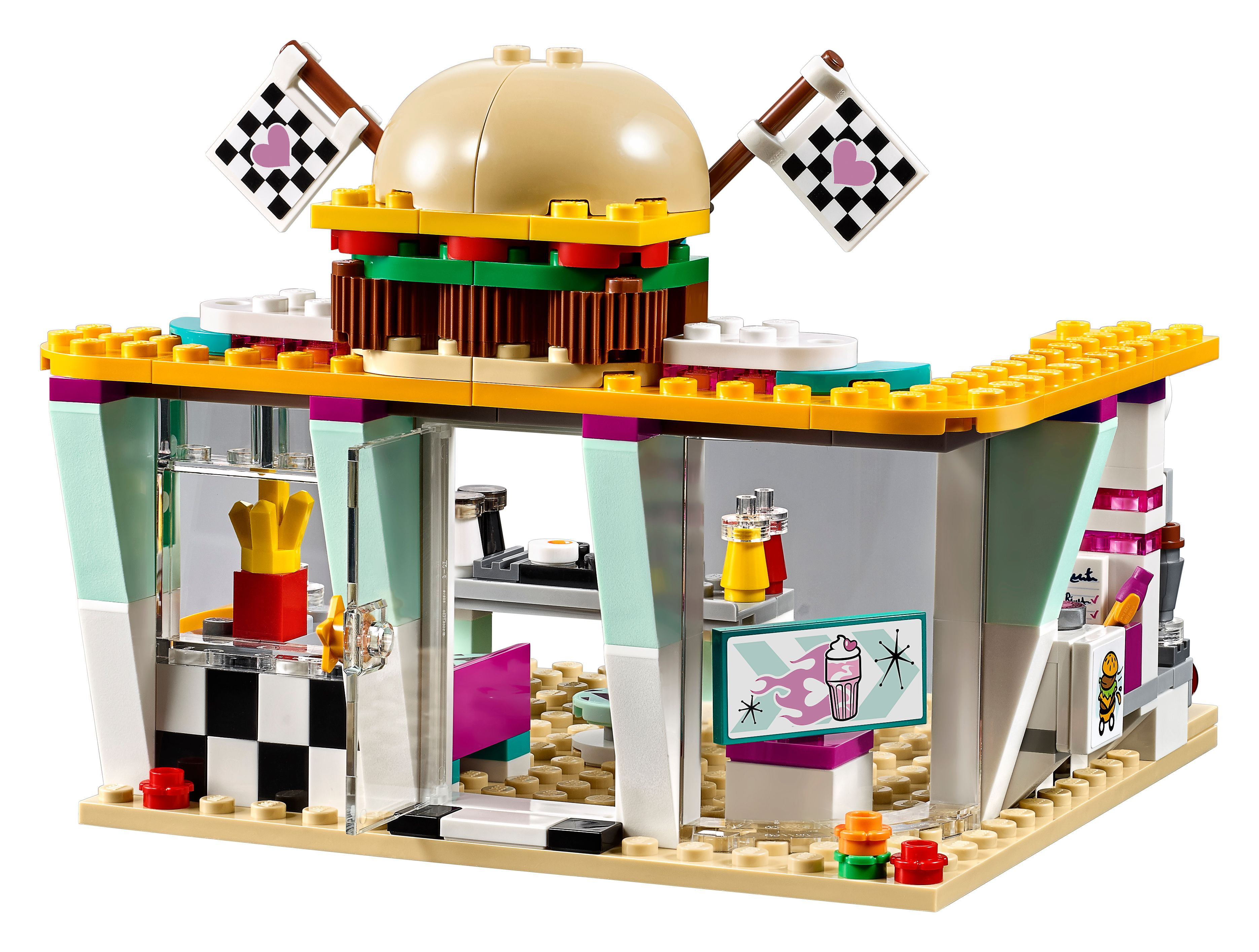 binding lække kandidat LEGO Friends Drifting Diner 41349 Building Set (345 Pieces) - Walmart.com