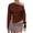 Brown, variant on One Shoulder Tops for Women Long Sleeve Ruched Asymmetrical Split Hem Going Out Y2K Crop Shirts Color M
