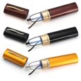 thumbnail image 2 of Paquete de 3 anteojos de lectura de bolsillo delgados para hombres y mujeres, anteojos de lectura compactos con bloqueo de luz azul, marco de metal con bisagra de resorte y tubo con clip para bolígraf, 2 of 5