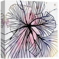 thumbnail image 3 of PixonSign Canvas Print Wall Art Purple & Pink Flower Line Art Botanical Wilderness Illustrations Modern Art Glam Colorful Multicolor Pastel for Living Room, Bedroom, Office - 24"x24", 3 of 5
