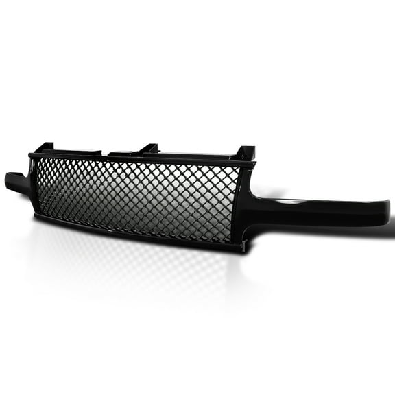 Spec-D Tuning Glossy Black Honeycomb Mesh Front Hood Grille Compatible with 1999-2002 Chevy Silverado, 2000-2006 Tahoe Suburban