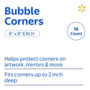 Walmart Clear Bubble Corners, 8 x 8, 16 Pieces, Edge Protection for Mirrors and Frames