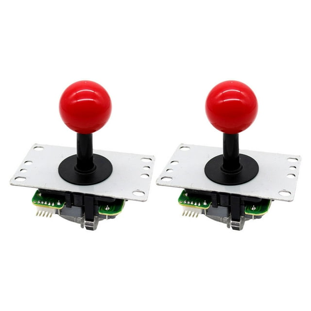 facefd 2 Pcs Joystick Arcade Rond Interface Sans Retard Joysticks Jeux d'Arcade Pièces Léger Authentique Kit Classique Durable
