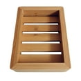thumbnail image 2 of Abbracc 12X8cm Bamboo Soap Dish Rustic Sink Soap Holder Sponges Dry Rack Shower SPA Case, 2 of 7