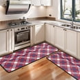 thumbnail image 3 of Kitchen Rugs Sets Of 2,Red Blue White Star Plaid Checkered Pattern Anti Fatigue Kitchen Mat Rugs Non Slip Washable,Decorative Kitchen Floor Mats for Kitchen,Sink,Laundry,17"x47"+17"x47", 3 of 5
