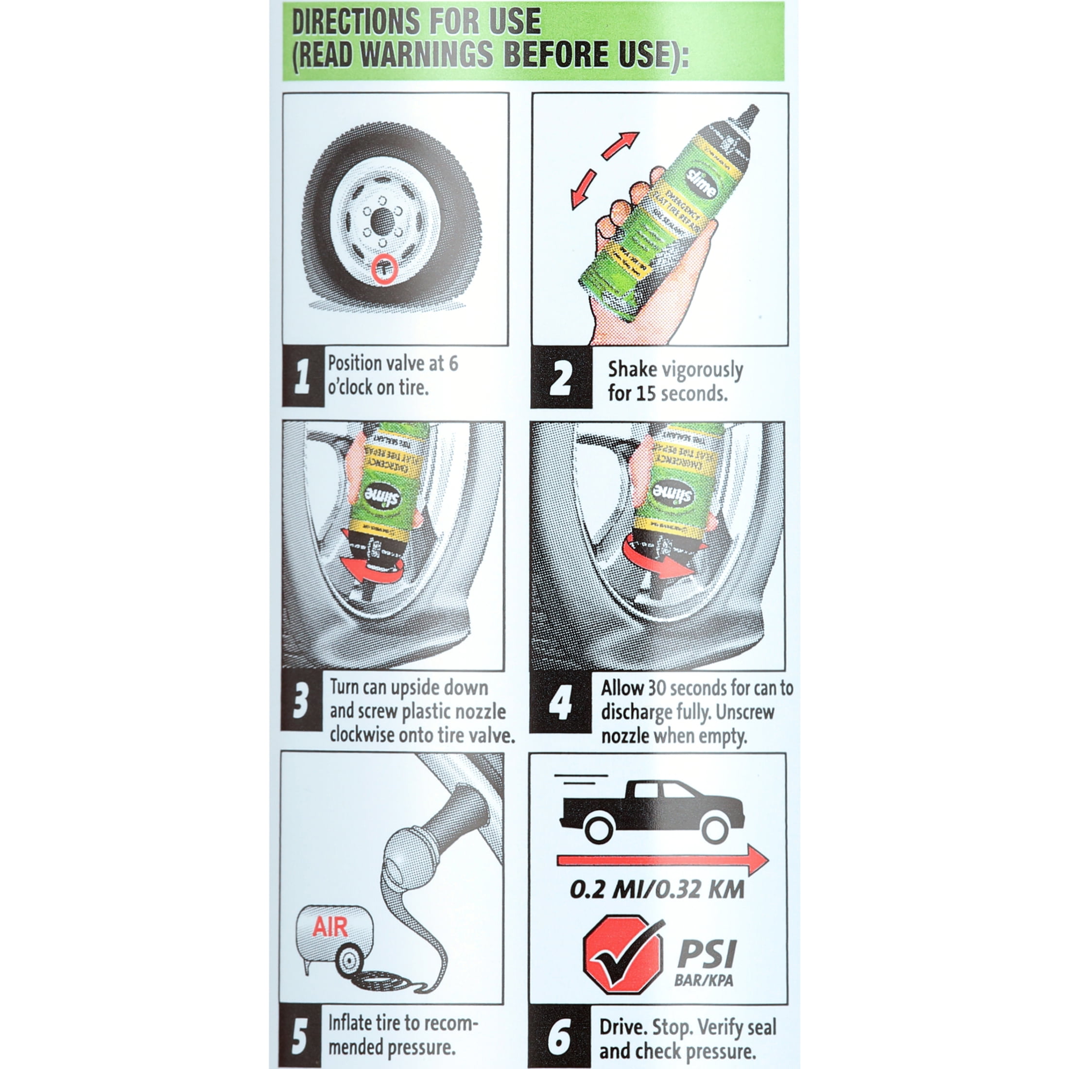 Slime Thru-Core Emergency Flat Tire Sealant 18 oz - 60187