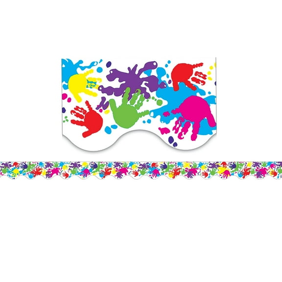 Teacher Created Resources TCR4138 35" x 2.187" Scalloped Helping Hands Border Trim Multicolor