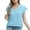 Blue, variant on Diufon Women's Dressy Tops Casual Loose Cap Sleeve Tunic V Neck Shirts Trendy Solid Color Business Blouse