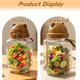 thumbnail image 1 of Recipiente para ensalada con compartimento para aderezo | Bol de plástico para ensalada para preparar comidas | Recipiente portátil a prueba de fugas para el almuerzo en la cocina, 1 of 6