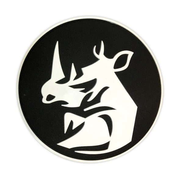 Morton Home Rhino Head Tactical Military Morale ISAF Army MILSPEC 3D PVC Patch (White)