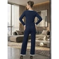thumbnail image 3 of Conjunto 2 Piezas Blusa Manga Larga Y Pantalón Ajuste Cómodo Sofisticado para Mujer, 3 of 5