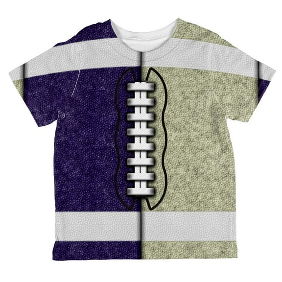 Fantasy Football Team Navy and Gold All Over Toddler T Shirt Multi 6T