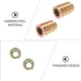 thumbnail image 5 of 100 Pcs Tornillos Para Madera Furniture Cam Threaded Inserts Wood Inserts Fastener Furniture Screws and Nuts Trapezoidal Through Carbon Steel, 5 of 6