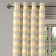 thumbnail image 2 of Ambesonne Geometric Grommet Curtain, Checkered Shabby Old, 50" x 108", Orange White Cadet Blue, 2 of 6