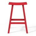 thumbnail image 6 of WestinTrends Malibu HDPE Outdoor Patio 29" Bar Stool Saddle Seat, Red, 6 of 15