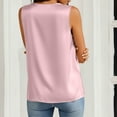 thumbnail image 4 of Women's Silk Satin Tank Tops V Neck Casual Sleeveless Business Work Blouses Dressy Summer Shirts Solid Color Tanks, 4 of 8
