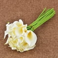 thumbnail image 6 of WORGEOUS 20 Pcs White Artificial Bouquet Real Flowers Decorative Home Office Wedding Floral Arrangement 7.5x5.5x34.5cm, 6 of 8