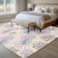 thumbnail image 5 of Jellyfish Coral Washable Area Rug 6 x 9 ft Dreamy Pink Purple Ocean Coastal Retro, Soft Non Slip Rugs Stain Repellent Indoor Felt Carpet for Living Dining Room Bedroom Home Office, 5 of 9