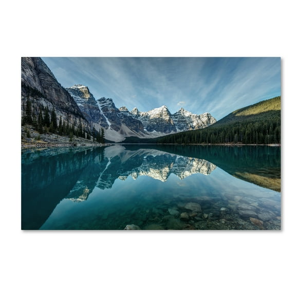 Pierre Leclerc 'Moraine Lake Reflection' Canvas Art
