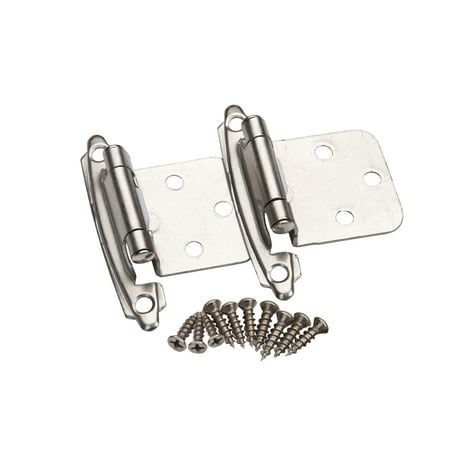 25 Pair Self Closing Cabinet Door Variable Overlay Hinges Satin 25 Pair Self Closing Cabinet Door Variable Overlay Hinges Satin Nickel 495 Sn