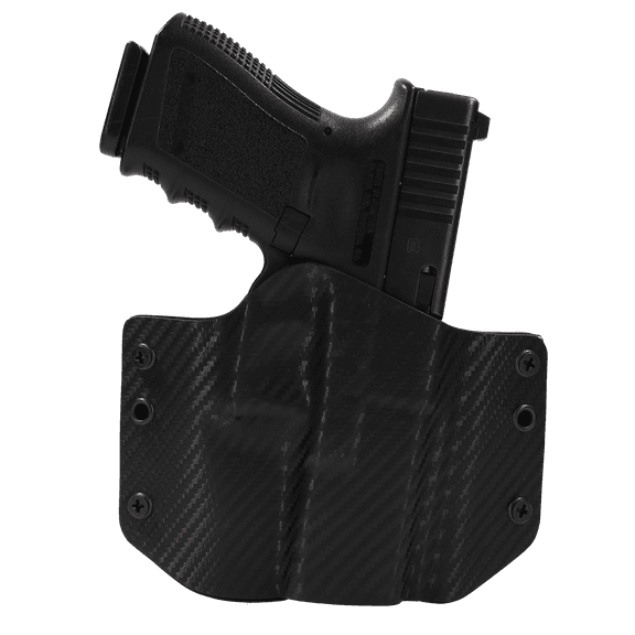 Black Carbon Fiber OWB Holster (Right-Hand, Fits Glock 17 Gen 4)